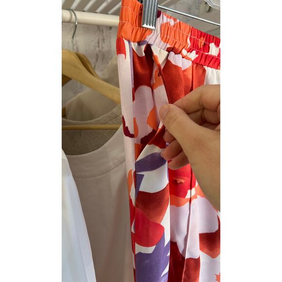 Gigio Women's Size M Multicolor Floral Flare Leg Pants #0313 - Picture 14 of 16